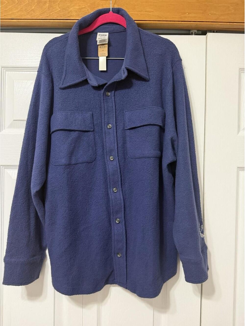 NWT PINK by Victoria’s Secret Navy Fleece Button-Up Shacket Jacket Size L [COPY]